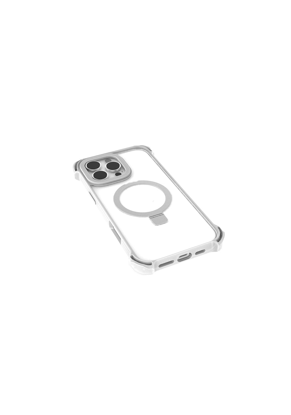 Apple iPhone 16 Pro Max Kılıf Manyetik Şarj Uyumlu Raptic Dual Serisi Şeffaf Standlı Kapak