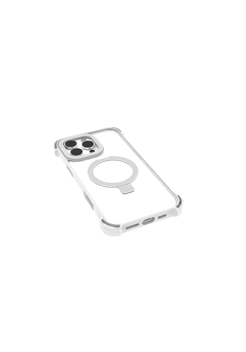 Apple iPhone 16 Pro Max Kılıf Manyetik Şarj Uyumlu Raptic Dual Serisi Şeffaf Standlı Kapak
