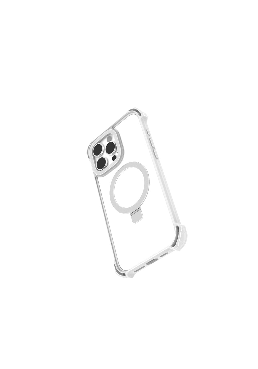 Apple iPhone 16 Pro Max Kılıf Manyetik Şarj Uyumlu Raptic Dual Serisi Şeffaf Standlı Kapak