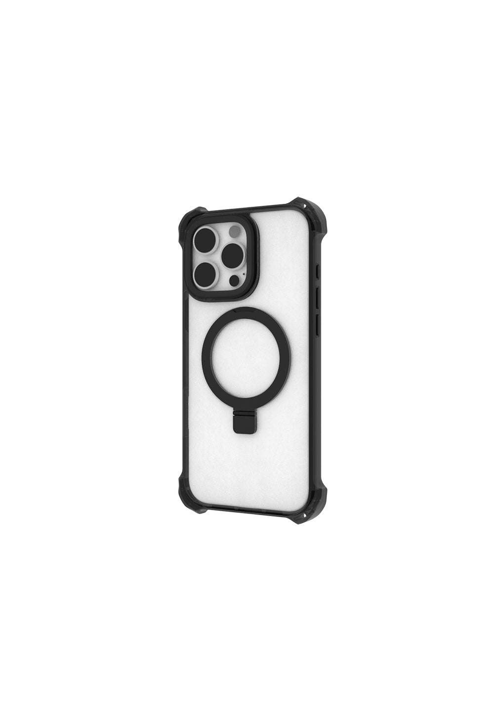 Apple iPhone 16 Pro Max Kılıf Manyetik Şarj Uyumlu Raptic Dual Serisi Şeffaf Standlı Kapak