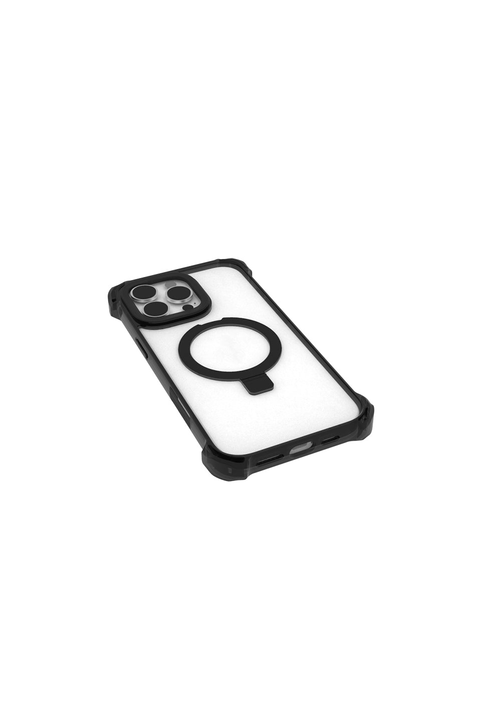 Apple iPhone 16 Pro Max Kılıf Manyetik Şarj Uyumlu Raptic Dual Serisi Şeffaf Standlı Kapak