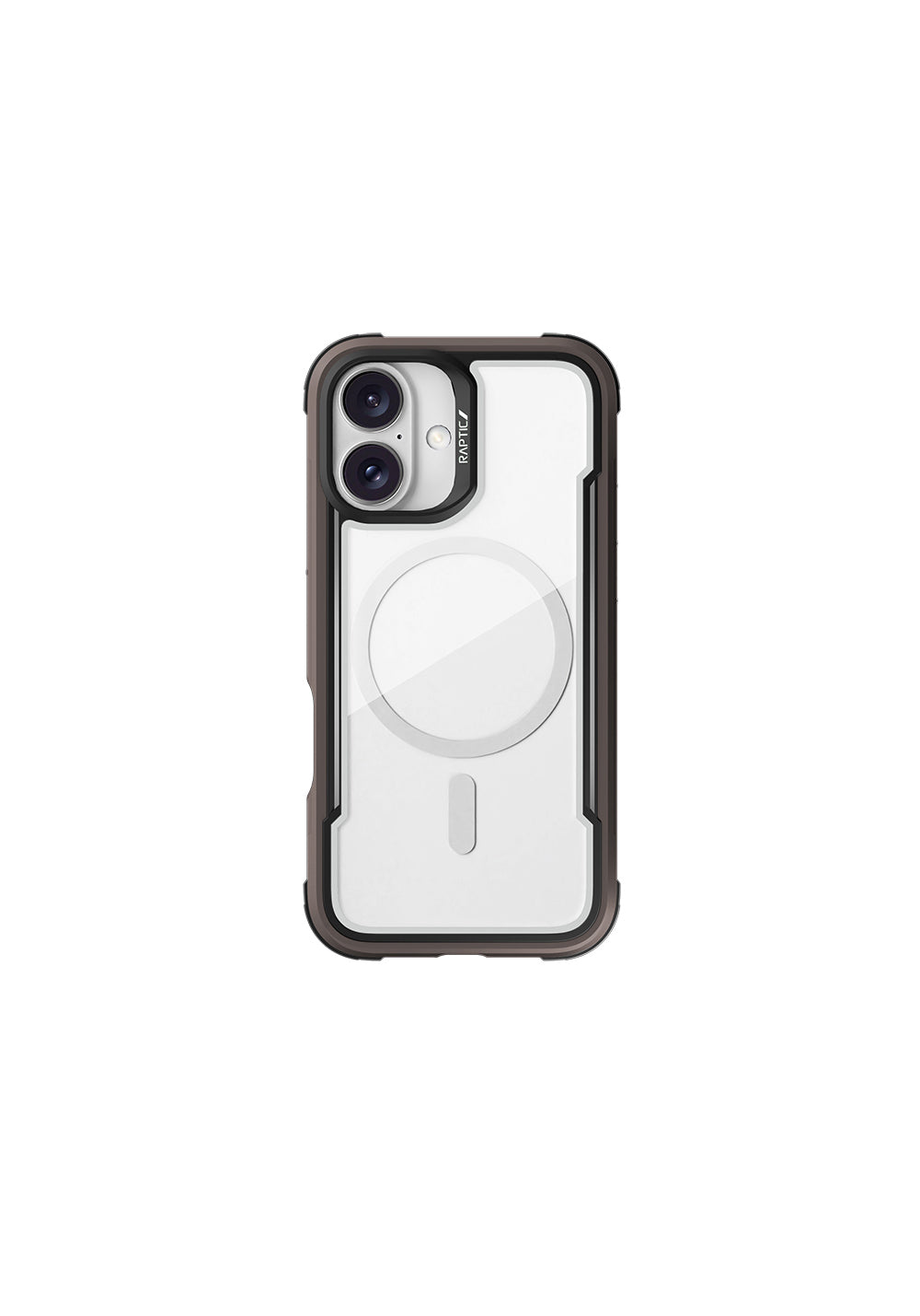 Apple iPhone 16 Kılıf Manyetik Şarj Uyumlu Airbagli Raptic Shield Serisi Şeffaf Arka Yüzey Kapak