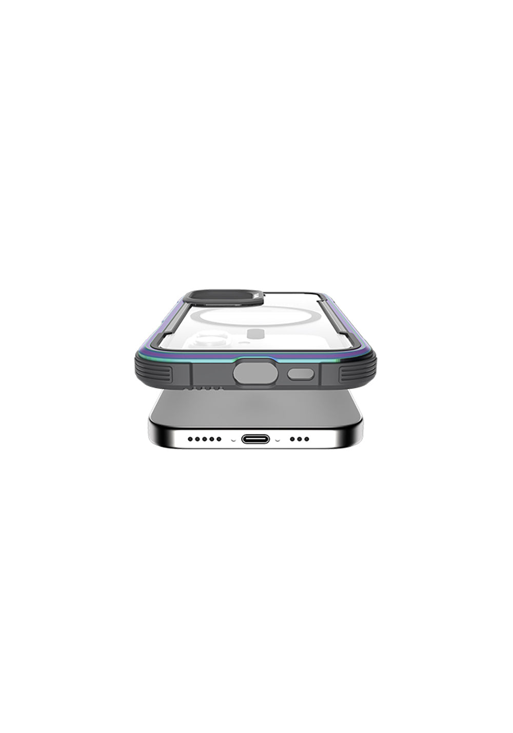 Apple iPhone 16 Kılıf Manyetik Şarj Uyumlu Airbagli Raptic Shield Serisi Şeffaf Arka Yüzey Kapak