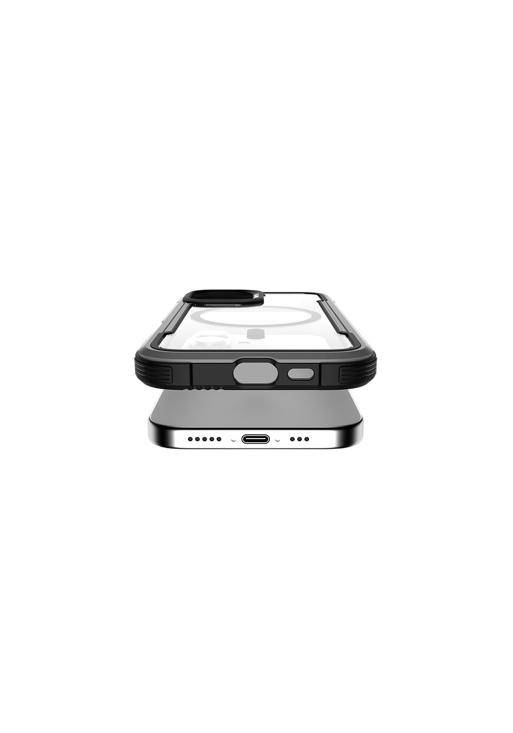Apple iPhone 16 Kılıf Manyetik Şarj Uyumlu Airbagli Raptic Shield Serisi Şeffaf Arka Yüzey Kapak