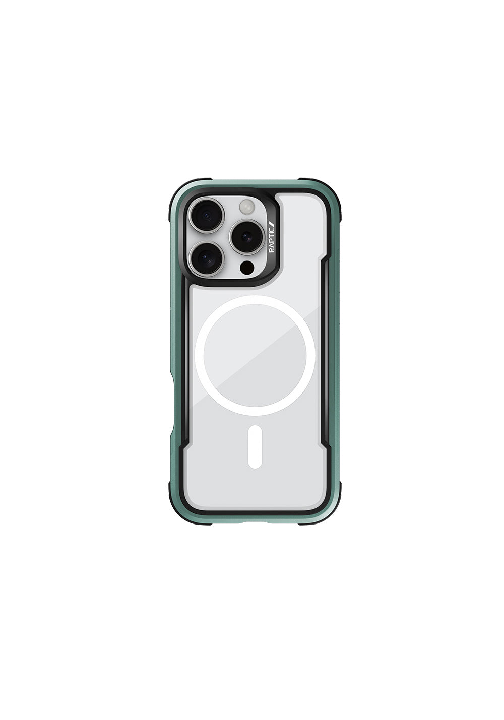Apple iPhone 16 Pro Max Kılıf Manyetik Şarj Uyumlu Airbagli Raptic Shield Serisi Şeffaf Arka Yüzey Kapak