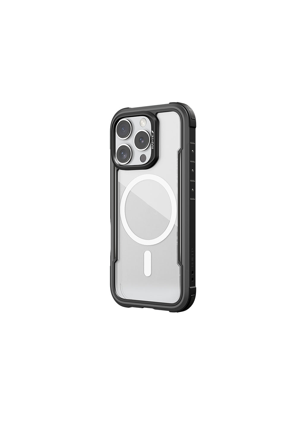 Apple iPhone 16 Pro Max Kılıf Manyetik Şarj Uyumlu Airbagli Raptic Shield Serisi Şeffaf Arka Yüzey Kapak