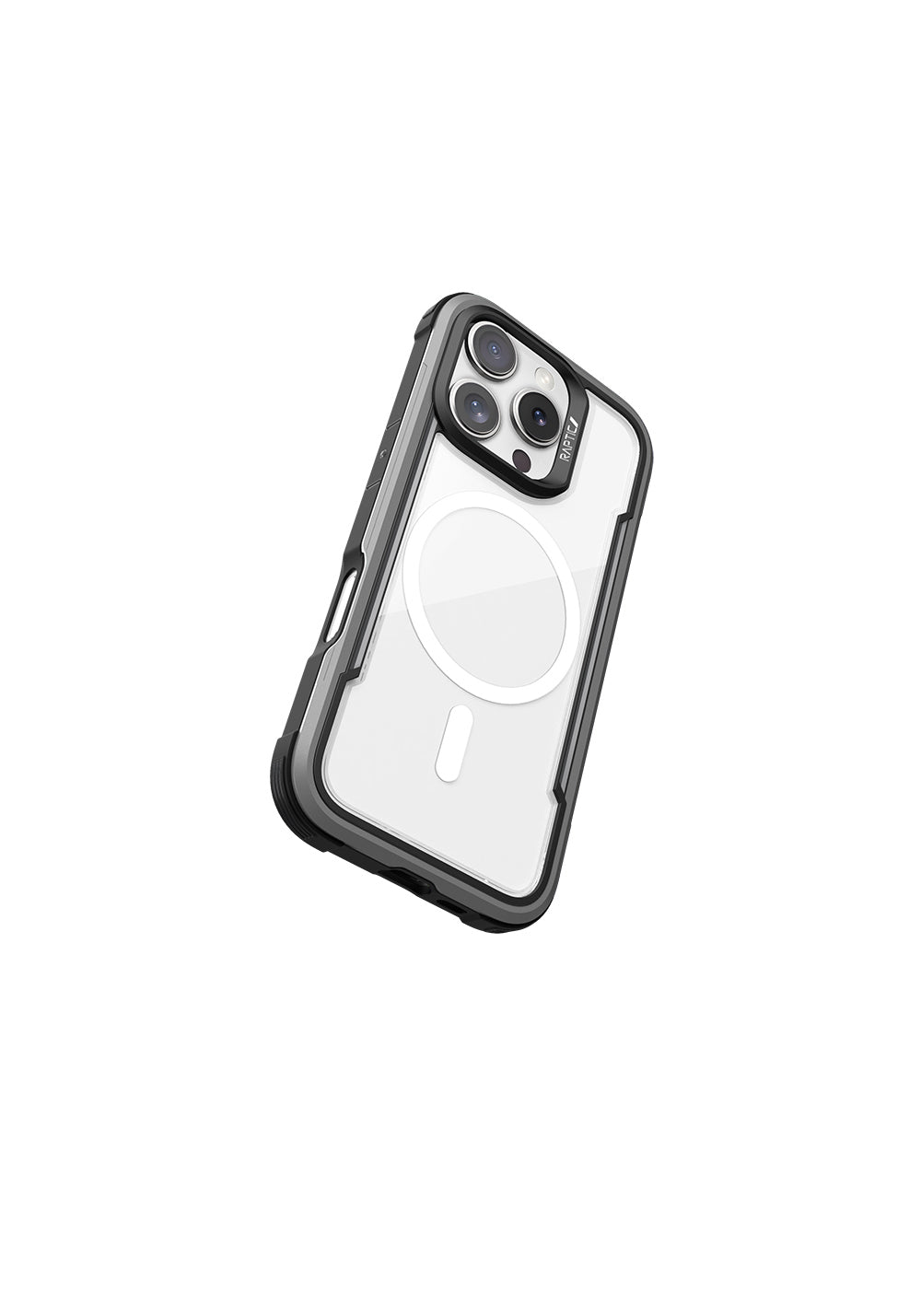 Apple iPhone 16 Pro Max Kılıf Manyetik Şarj Uyumlu Airbagli Raptic Shield Serisi Şeffaf Arka Yüzey Kapak