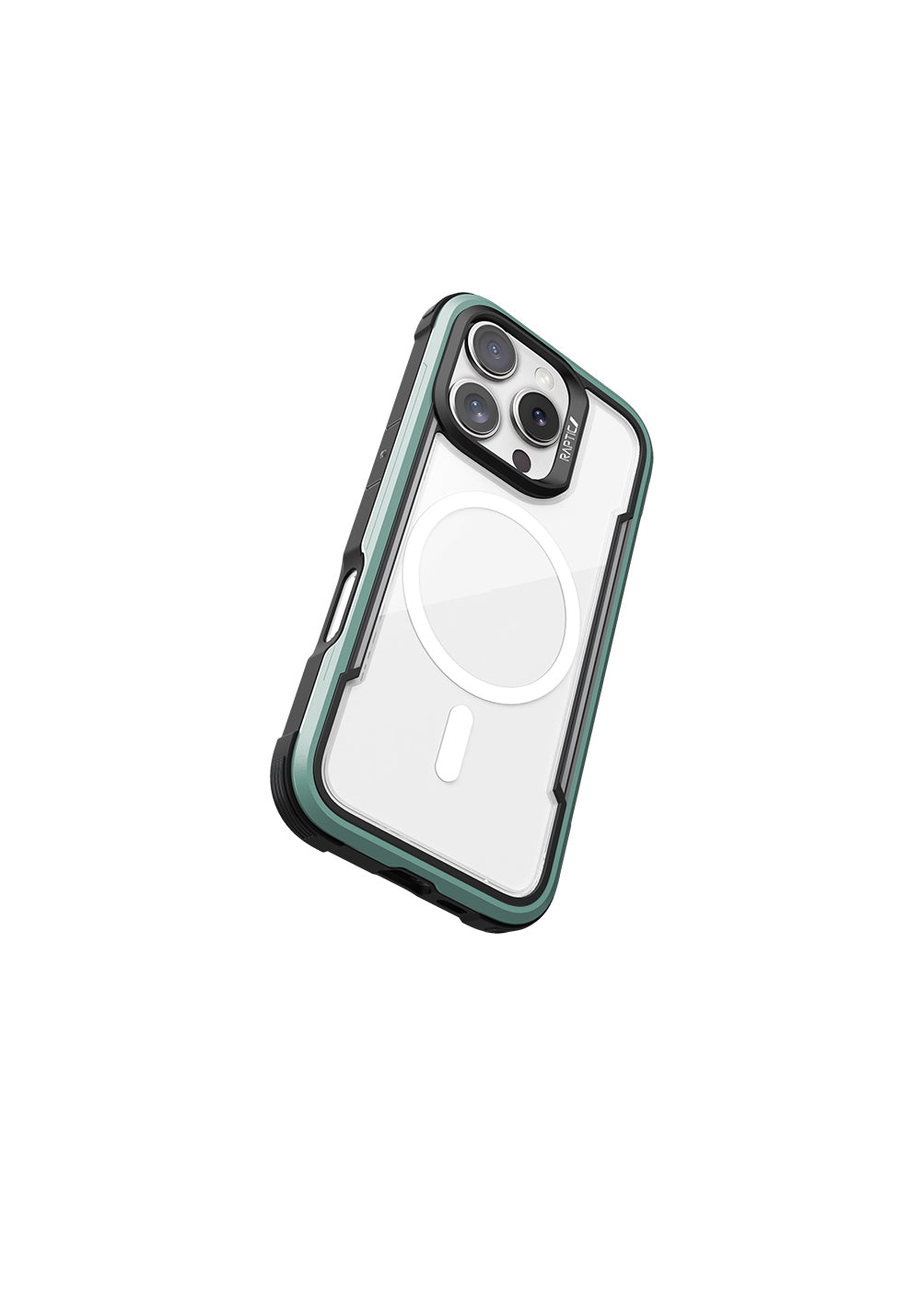 Apple iPhone 16 Pro Max Kılıf Manyetik Şarj Uyumlu Airbagli Raptic Shield Serisi Şeffaf Arka Yüzey Kapak