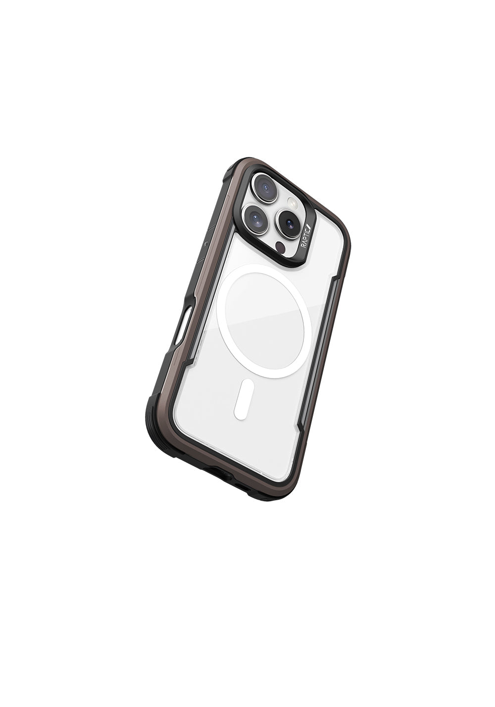 Apple iPhone 16 Pro Max Kılıf Manyetik Şarj Uyumlu Airbagli Raptic Shield Serisi Şeffaf Arka Yüzey Kapak