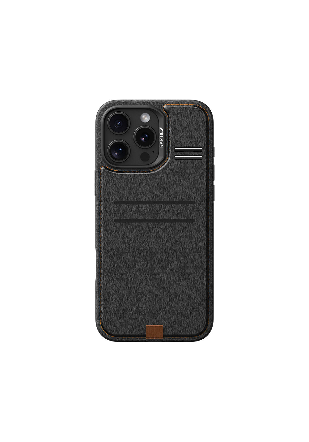 Apple iPhone 16 Pro Kılıf Manyetik Şarj Uyumlu Raptic Slim Wallet Serisi Deri Görünümlü Kartlıklı Standlı Kapak