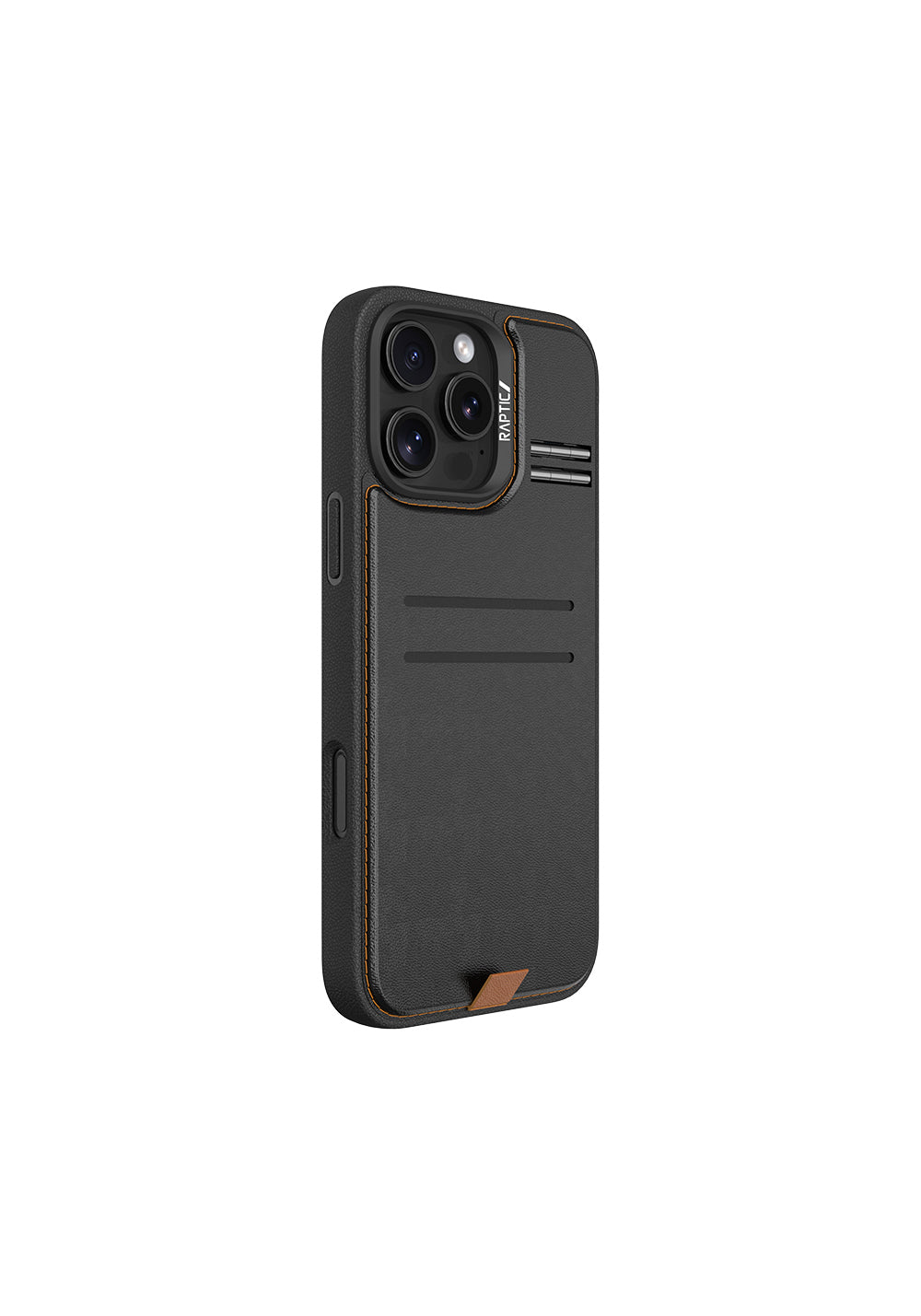 Apple iPhone 16 Pro Kılıf Manyetik Şarj Uyumlu Raptic Slim Wallet Serisi Deri Görünümlü Kartlıklı Standlı Kapak