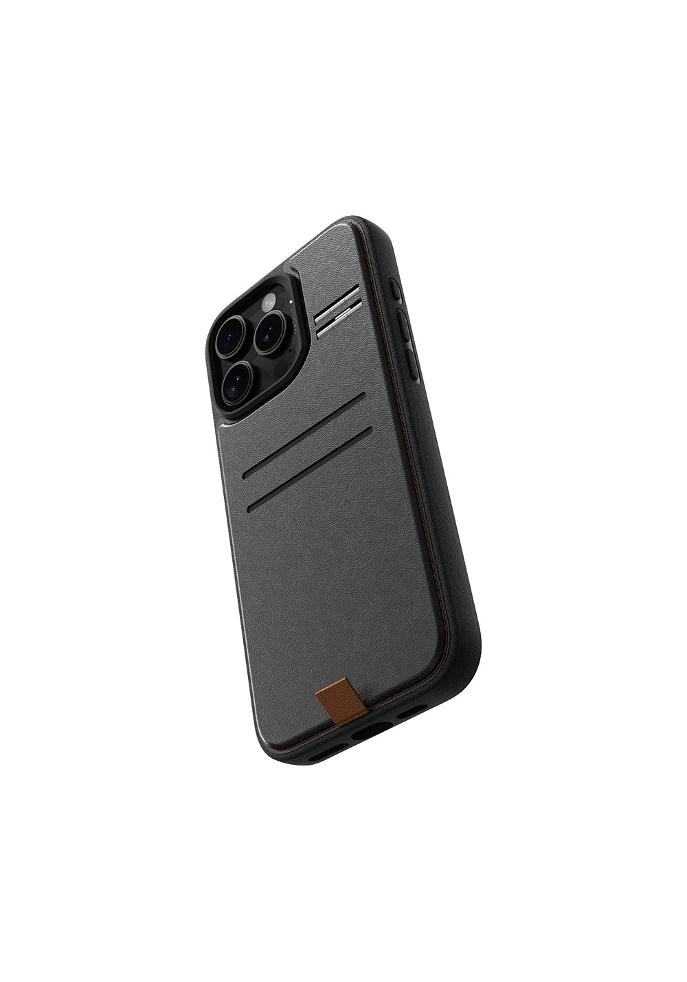 Apple iPhone 16 Pro Kılıf Manyetik Şarj Uyumlu Raptic Slim Wallet Serisi Deri Görünümlü Kartlıklı Standlı Kapak
