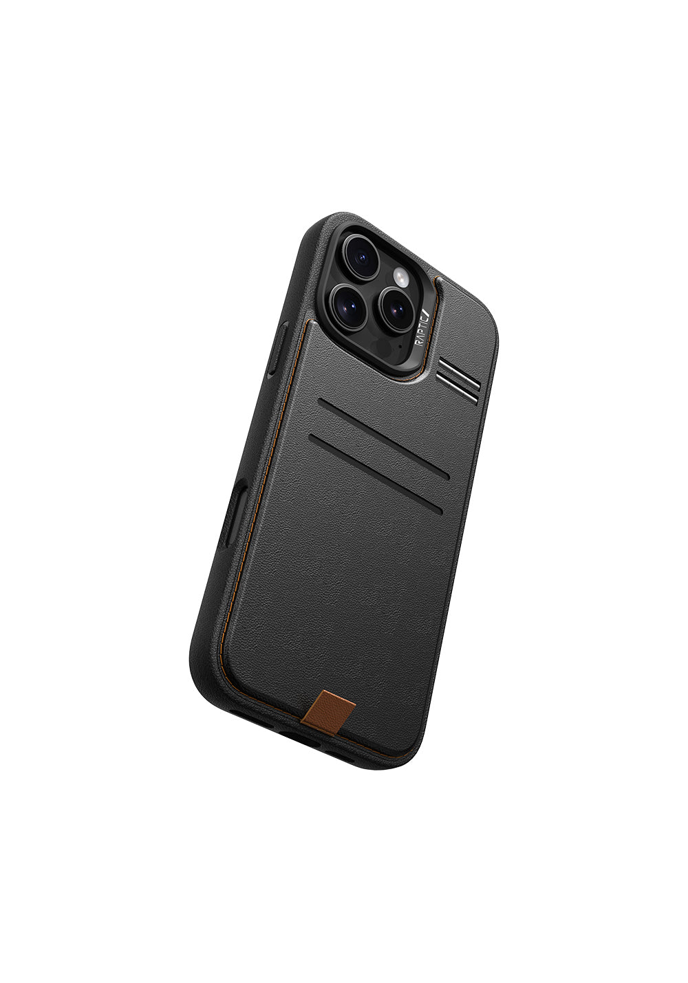 Apple iPhone 16 Pro Max Kılıf Manyetik Şarj Uyumlu Raptic Slim Wallet Serisi Deri Görünümlü Kartlıklı Standlı Kapak