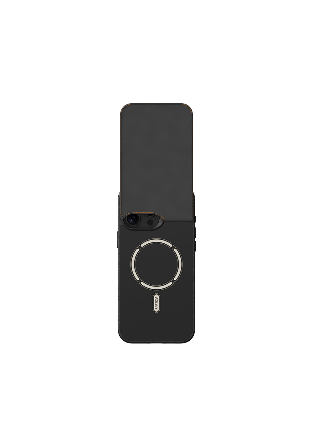 Apple iPhone 16 Pro Max Kılıf Manyetik Şarj Uyumlu Raptic Slim Wallet Serisi Deri Görünümlü Kartlıklı Standlı Kapak
