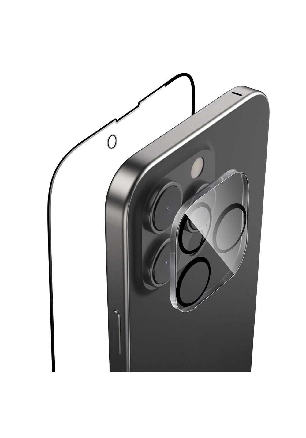 Apple iPhone 16 Pro Max Raptic 2in1 Temperli Ekran Koruyucu + Lens Koruyucu Set
