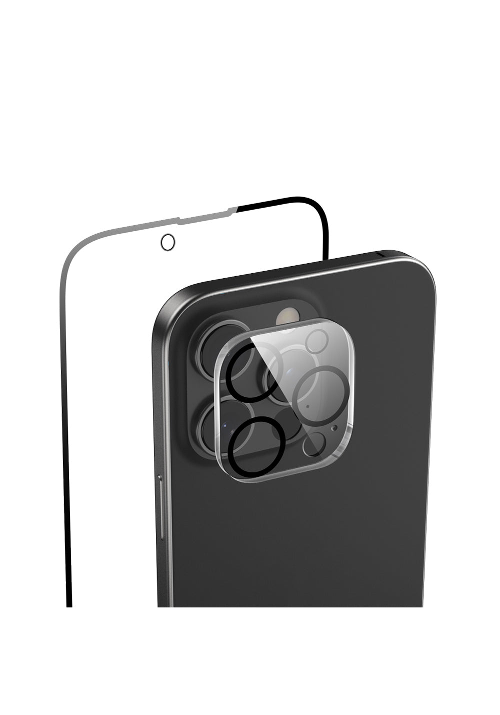 Apple iPhone 16 Pro Max Raptic 2in1 Temperli Ekran Koruyucu + Lens Koruyucu Set