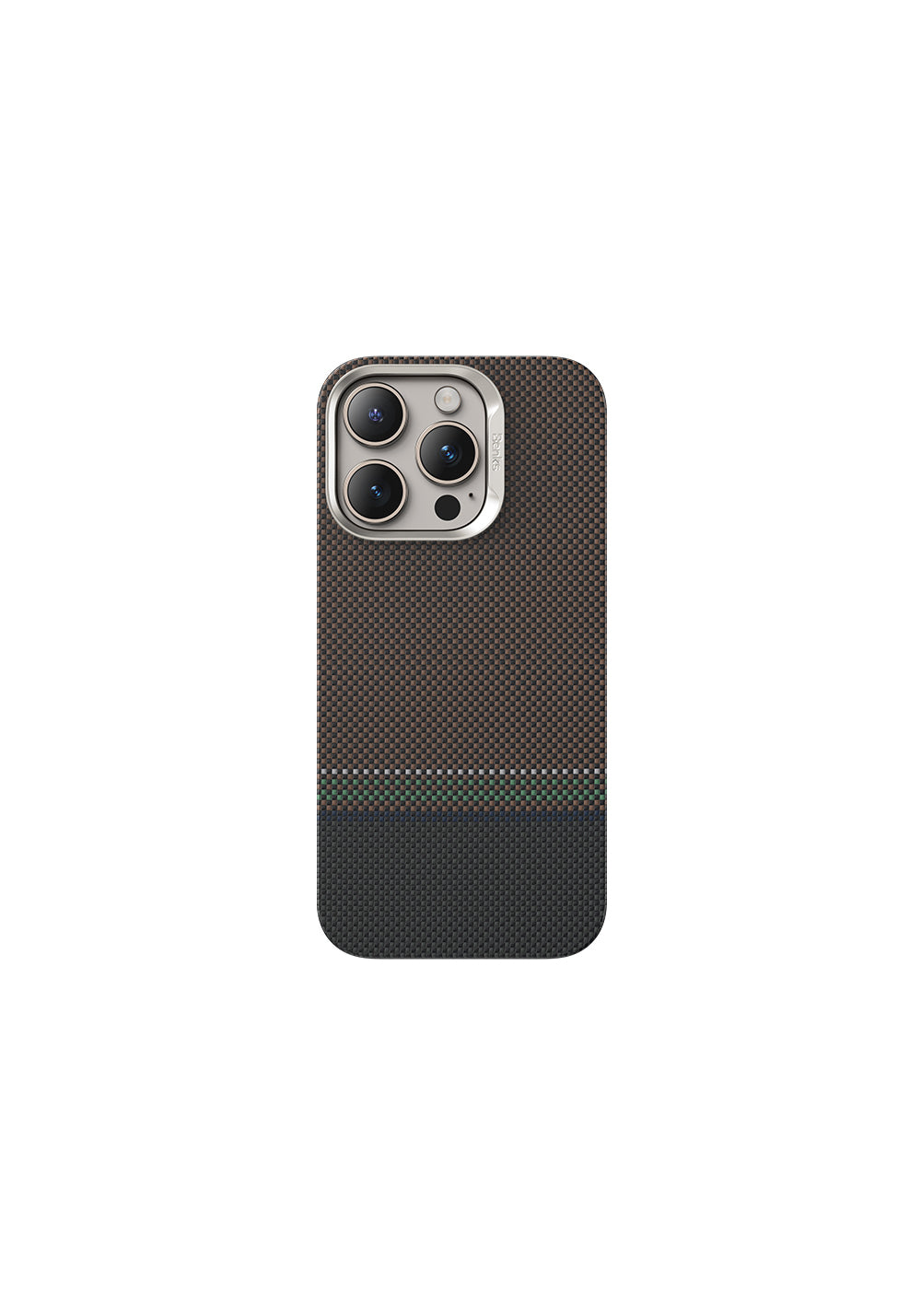 Apple iPhone 16 Pro Max Kılıf Manyetik Şarj Uyumlu Karbon Fiber Tasarımlı Benks Prestige ArmorAir Kevlar Kapak