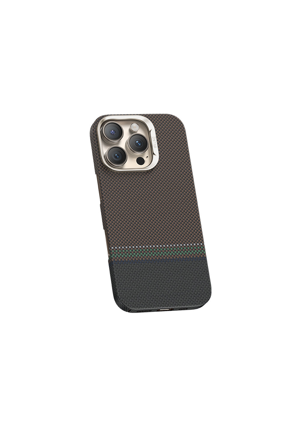 Apple iPhone 16 Pro Max Kılıf Manyetik Şarj Uyumlu Karbon Fiber Tasarımlı Benks Prestige ArmorAir Kevlar Kapak