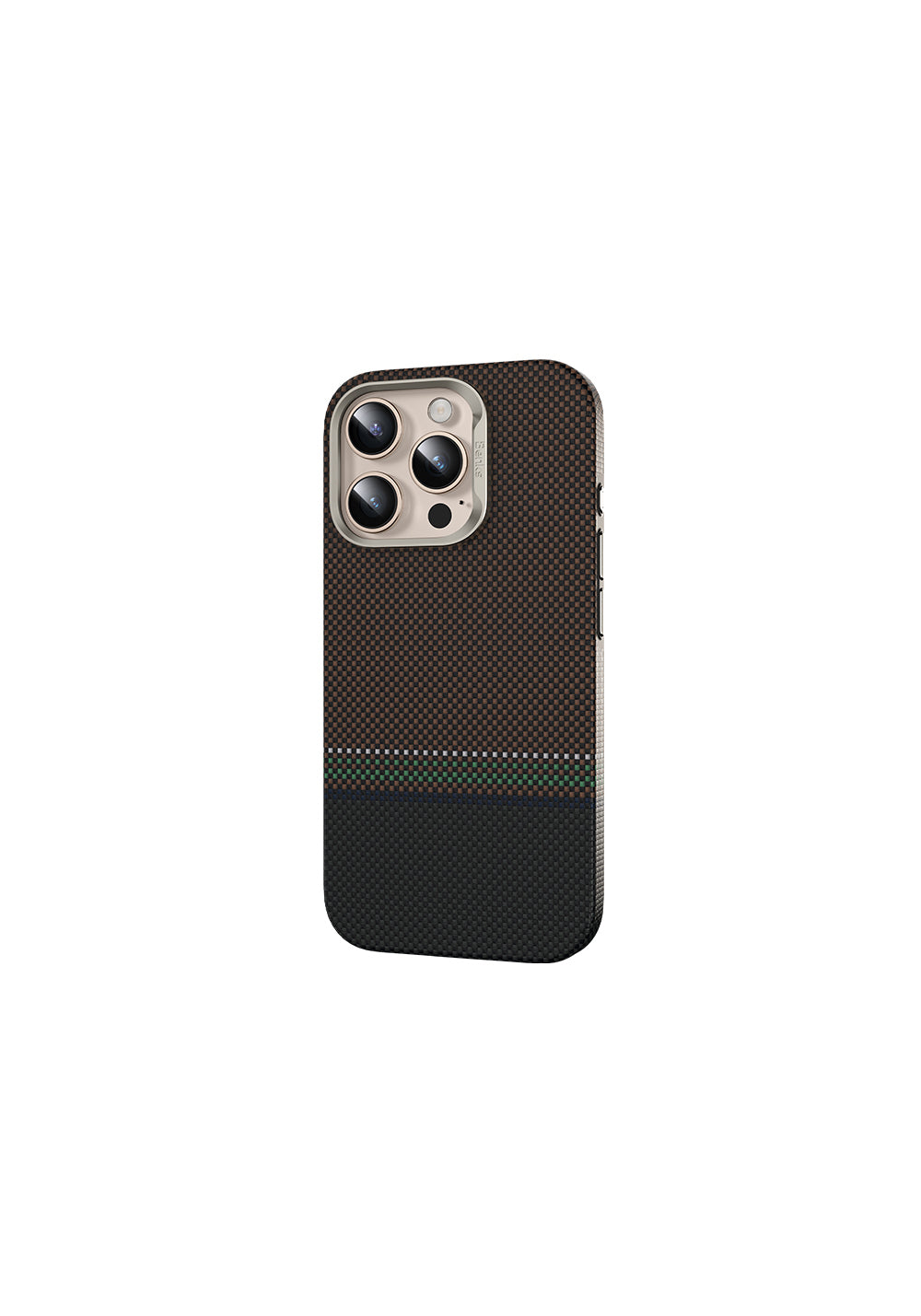 Apple iPhone 16 Pro Kılıf Manyetik Şarj Uyumlu Karbon Fiber Tasarımlı Benks Prestige ArmorPro Kevlar Kapak