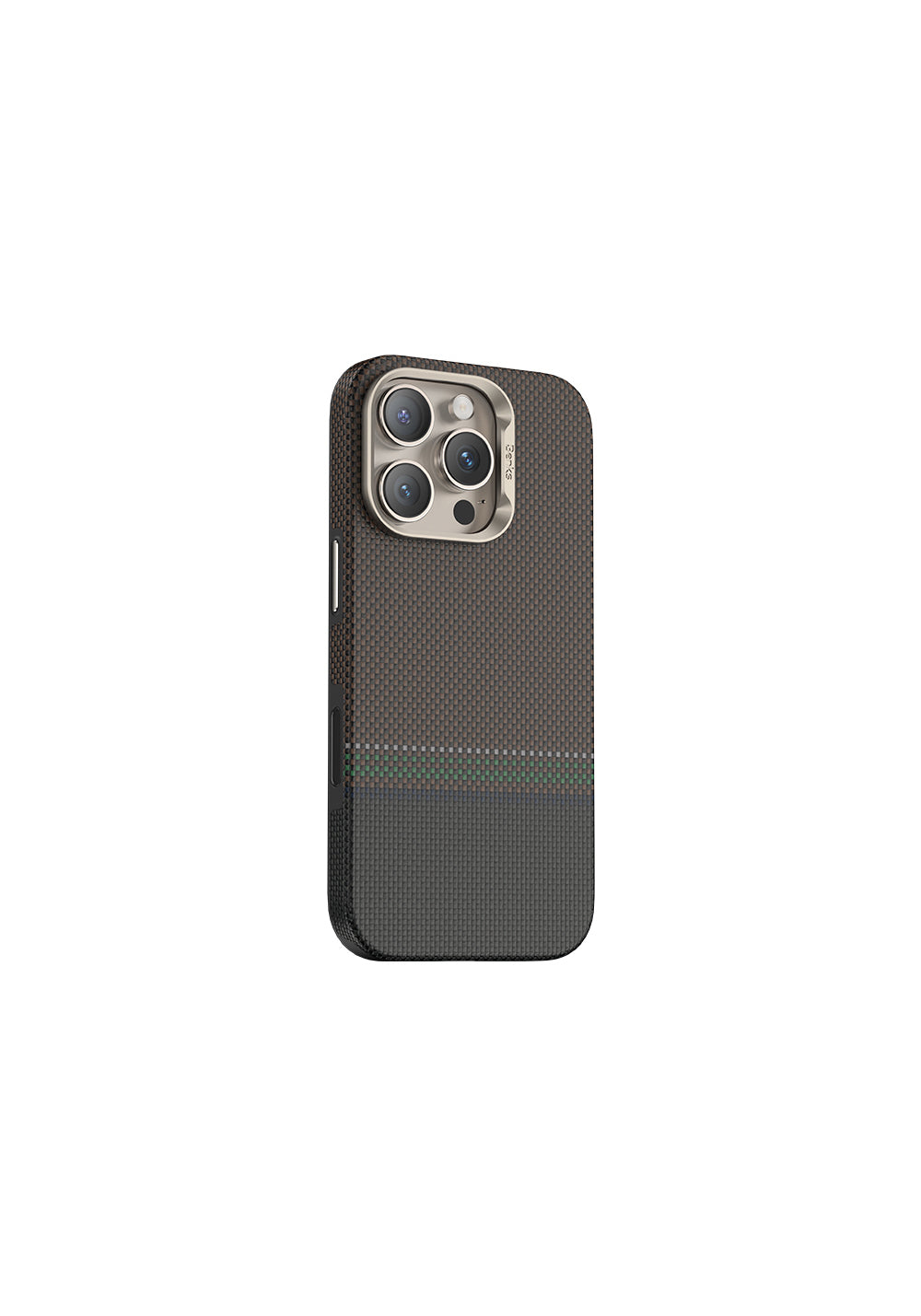 Apple iPhone 16 Pro Kılıf Manyetik Şarj Uyumlu Karbon Fiber Tasarımlı Benks Prestige ArmorPro Kevlar Kapak
