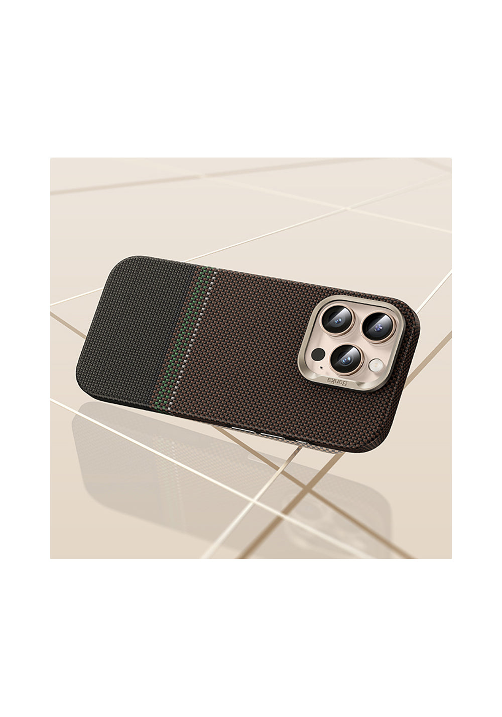 Apple iPhone 16 Pro Kılıf Manyetik Şarj Uyumlu Karbon Fiber Tasarımlı Benks Prestige ArmorPro Kevlar Kapak