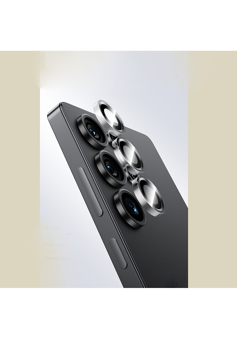 Galaxy S25 Ultra Benks Glass Warrior Kolay Uygulama Aparatlı Kamera Lens Koruyucu