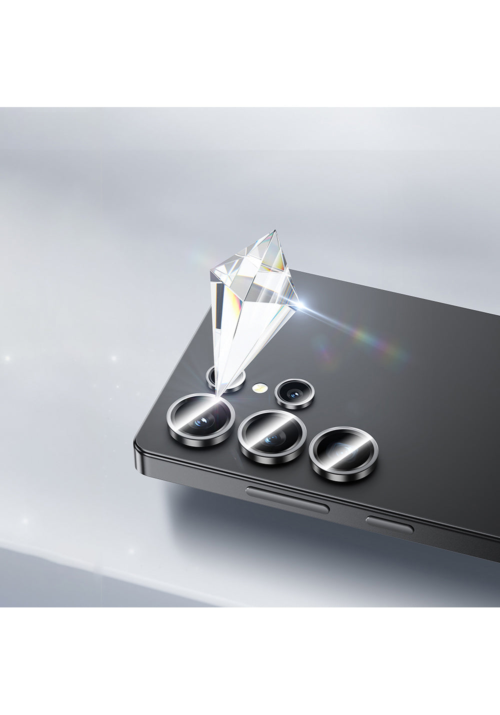 Galaxy S25 Ultra Benks Glass Warrior Kolay Uygulama Aparatlı Kamera Lens Koruyucu