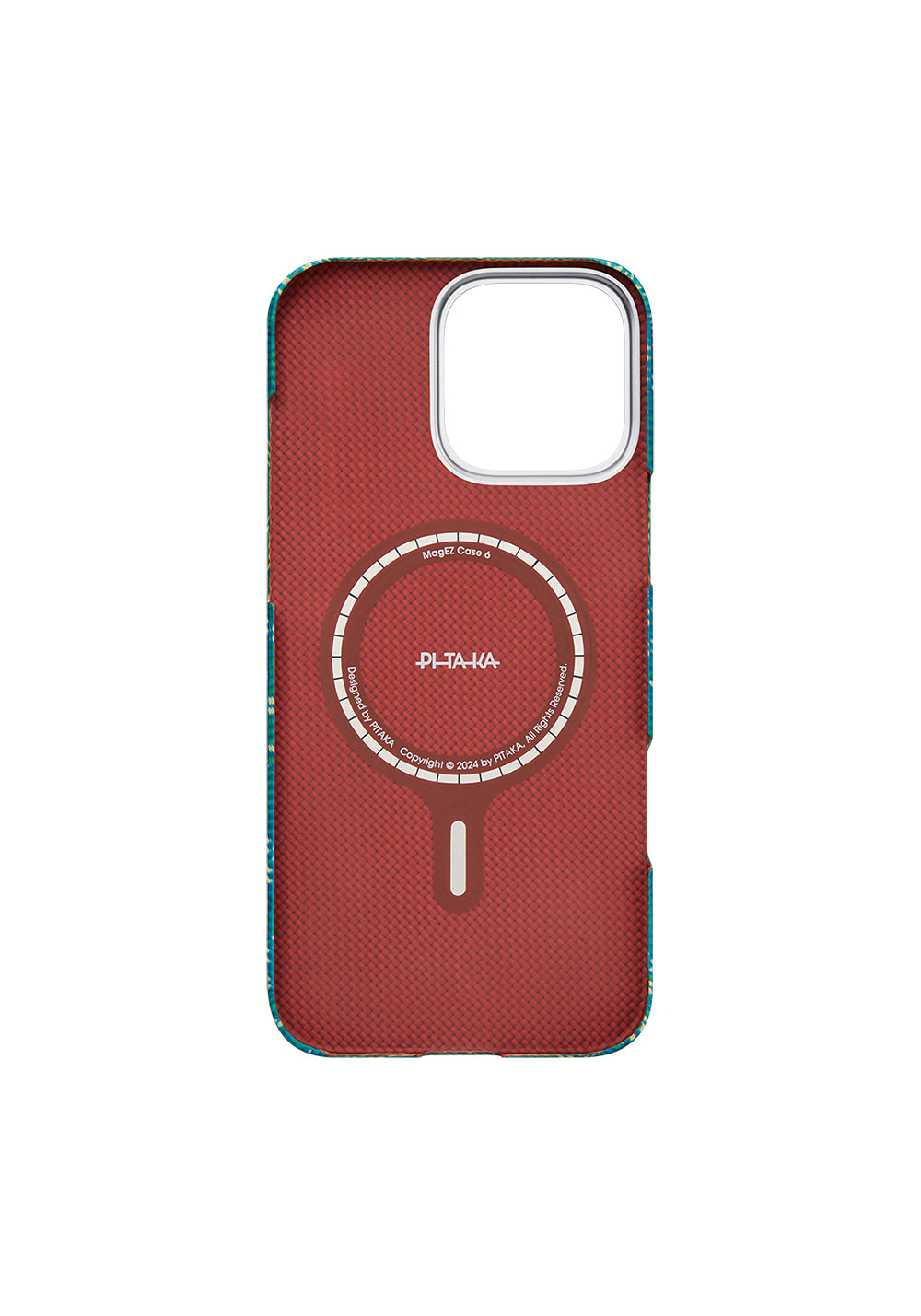 Apple iPhone 16 Pro Max Kılıf Manyetik Şarj Uyumlu Aramid Karbon Fiber Pitaka Tactile Woven Monogram Serisi Kapak