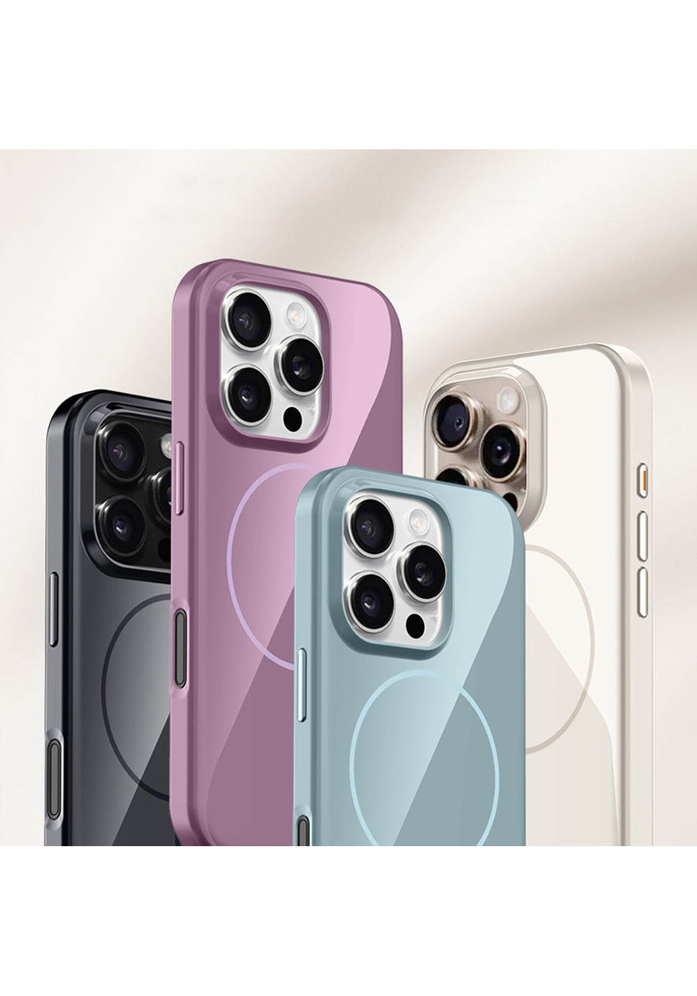 Apple iPhone 16 Pro Max Kılıf Manyetik Şarj Uyumlu Wlons Frego Kapak