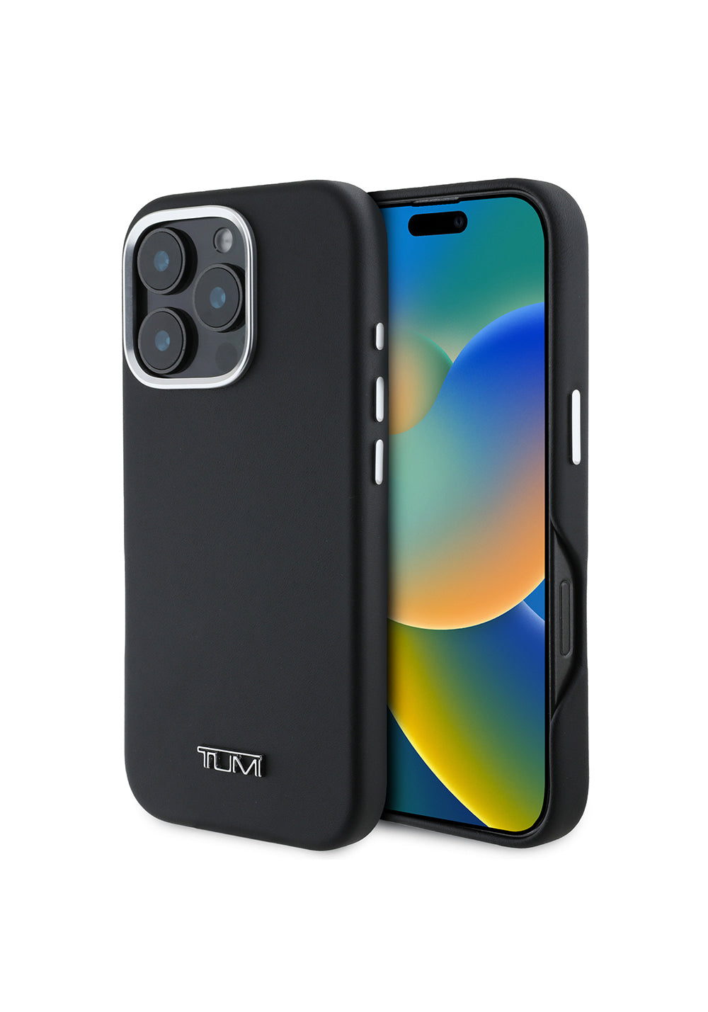 Apple iPhone 16 Pro Max Kılıf TUMI Orijinal Lisanslı Manyetik Şarj Uyumlu Metal Yazı Logolu PU Deri Kapak