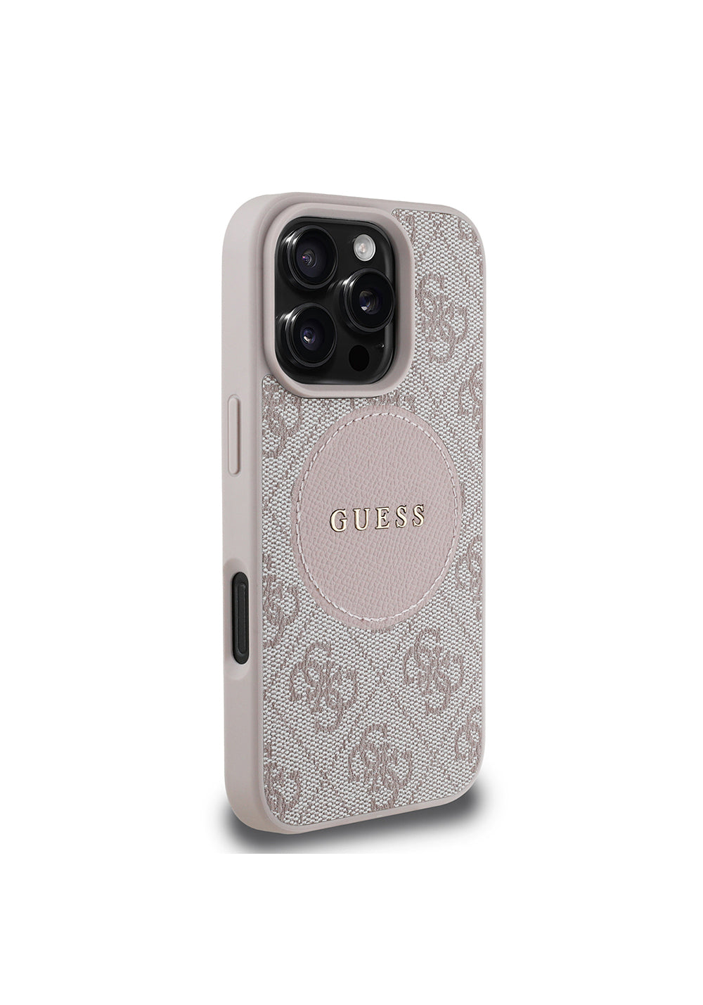 Apple iPhone 16 Pro Kılıf Guess Orijinal Lisanslı Manyetik Şarj Uyumlu Yazı Logolu Circle Classic Kapak