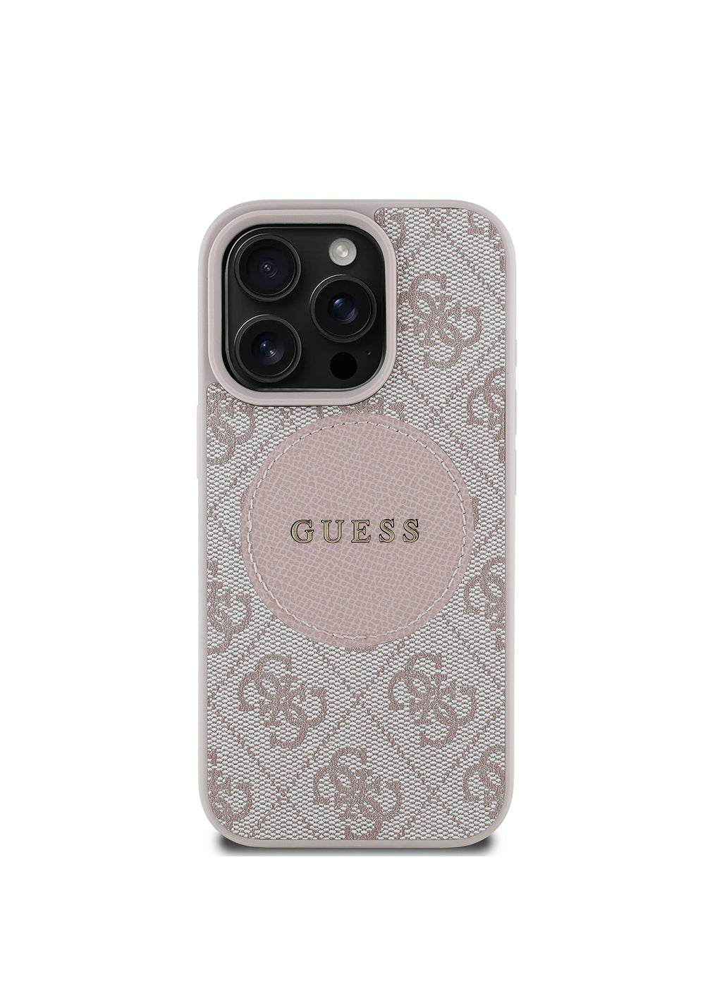 Apple iPhone 16 Pro Max Kılıf Guess Orijinal Lisanslı Manyetik Şarj Uyumlu Yazı Logolu Circle Classic Kapak