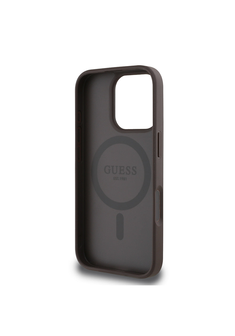 Apple iPhone 16 Pro Max Kılıf Guess Orijinal Lisanslı Manyetik Şarj Uyumlu Yazı Logolu Circle Classic Kapak