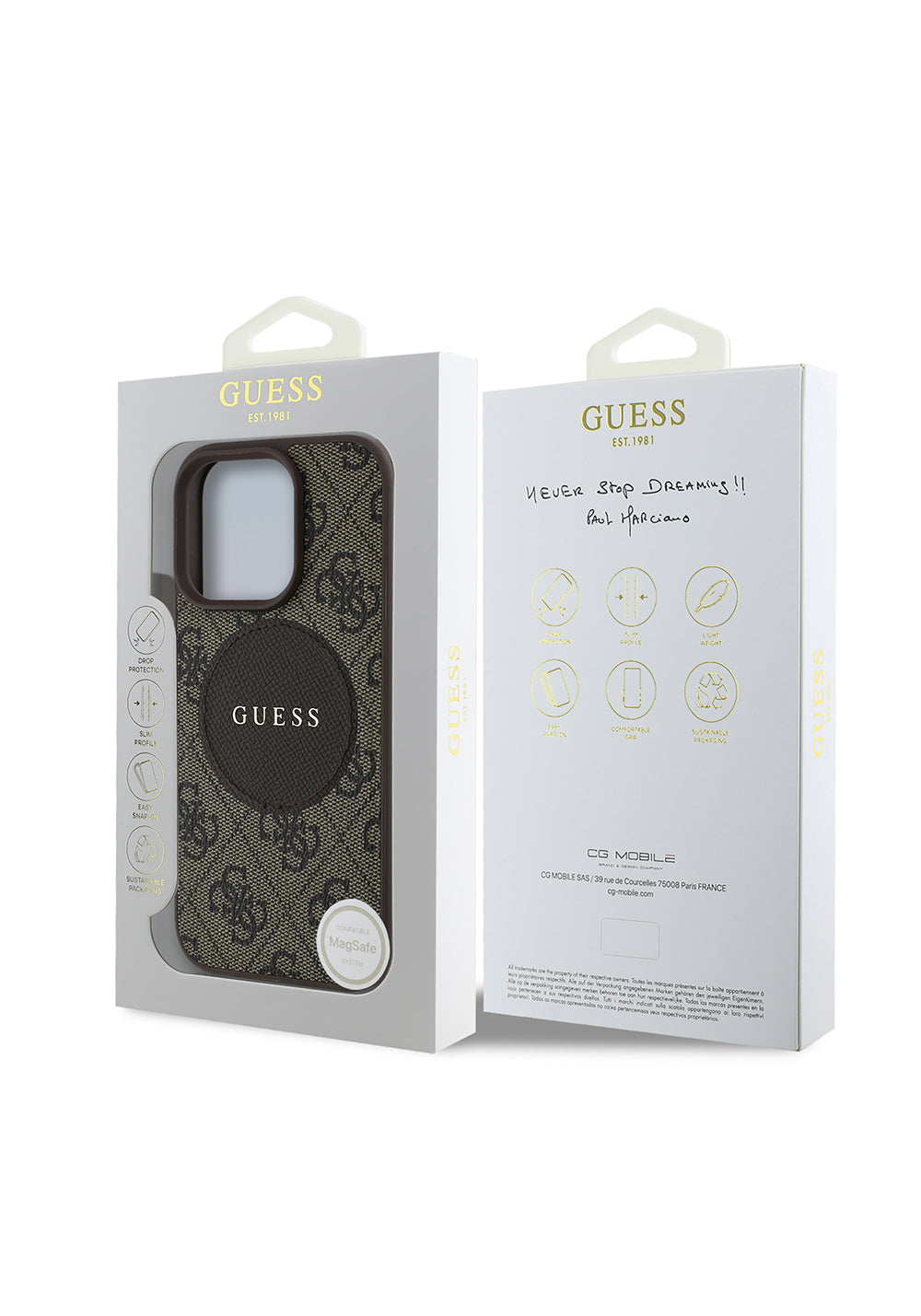 Apple iPhone 16 Pro Max Kılıf Guess Orijinal Lisanslı Manyetik Şarj Uyumlu Yazı Logolu Circle Classic Kapak