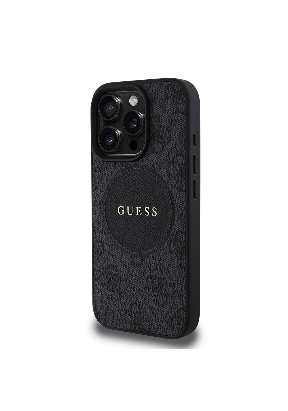 Apple iPhone 16 Pro Max Kılıf Guess Orijinal Lisanslı Manyetik Şarj Uyumlu Yazı Logolu Circle Classic Kapak