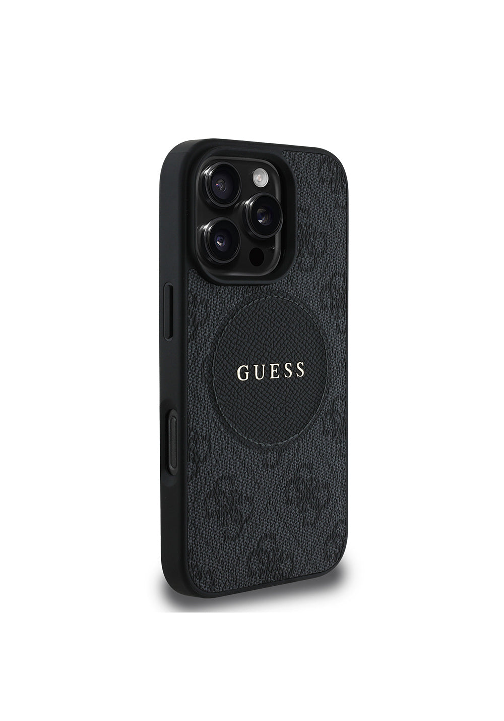 Apple iPhone 16 Pro Max Kılıf Guess Orijinal Lisanslı Manyetik Şarj Uyumlu Yazı Logolu Circle Classic Kapak