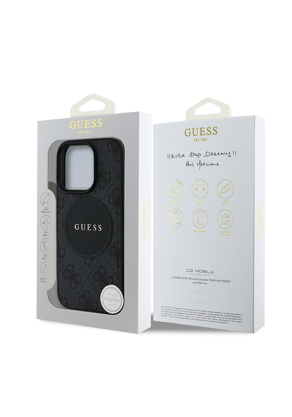 Apple iPhone 16 Pro Max Kılıf Guess Orijinal Lisanslı Manyetik Şarj Uyumlu Yazı Logolu Circle Classic Kapak