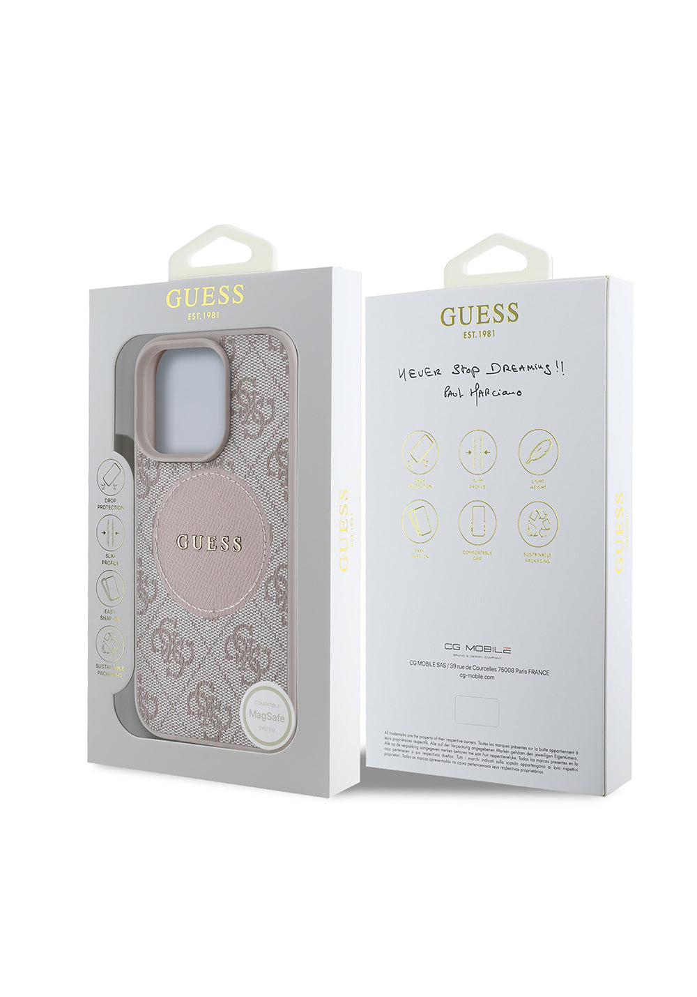 Apple iPhone 16 Pro Max Kılıf Guess Orijinal Lisanslı Manyetik Şarj Uyumlu Yazı Logolu Circle Classic Kapak