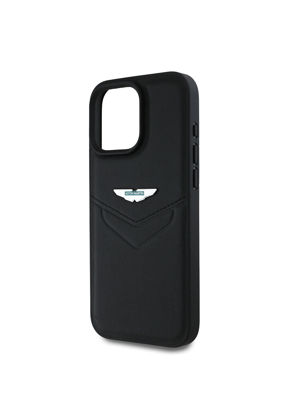 Apple iPhone 16 Pro Max Kılıf Aston Martin Orijinal Lisanslı Victory Dizayn PU Deri Metal Logolu Kapak