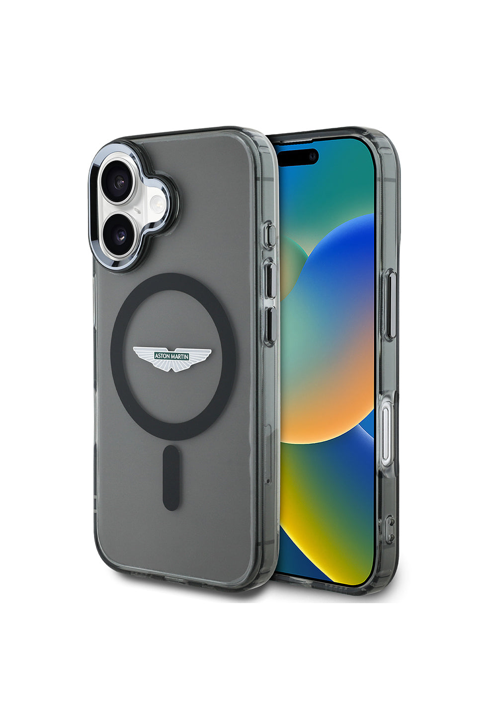 Apple iPhone 16 Kılıf Aston Martin Orijinal Lisanslı Manyetik Şarj Uyumlu IML Baskı Logolu Buzlu Kapak