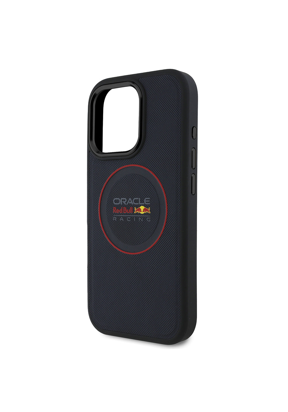 Apple iPhone 16 Pro Max Kılıf Redbull Orijinal Lisanslı Manyetik Şarj Uyumlu Kırmızı Halka ve Logo Kabartmalı PU Deri Kapak