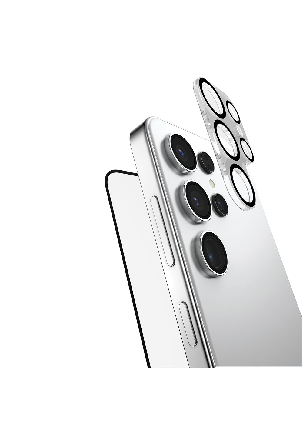 Galaxy S25 Ultra Raptic 2in1 Bundle Kit Parmak İzi BırakmayanTemperli Ekran Koruyucu + Lens Koruyucu Set