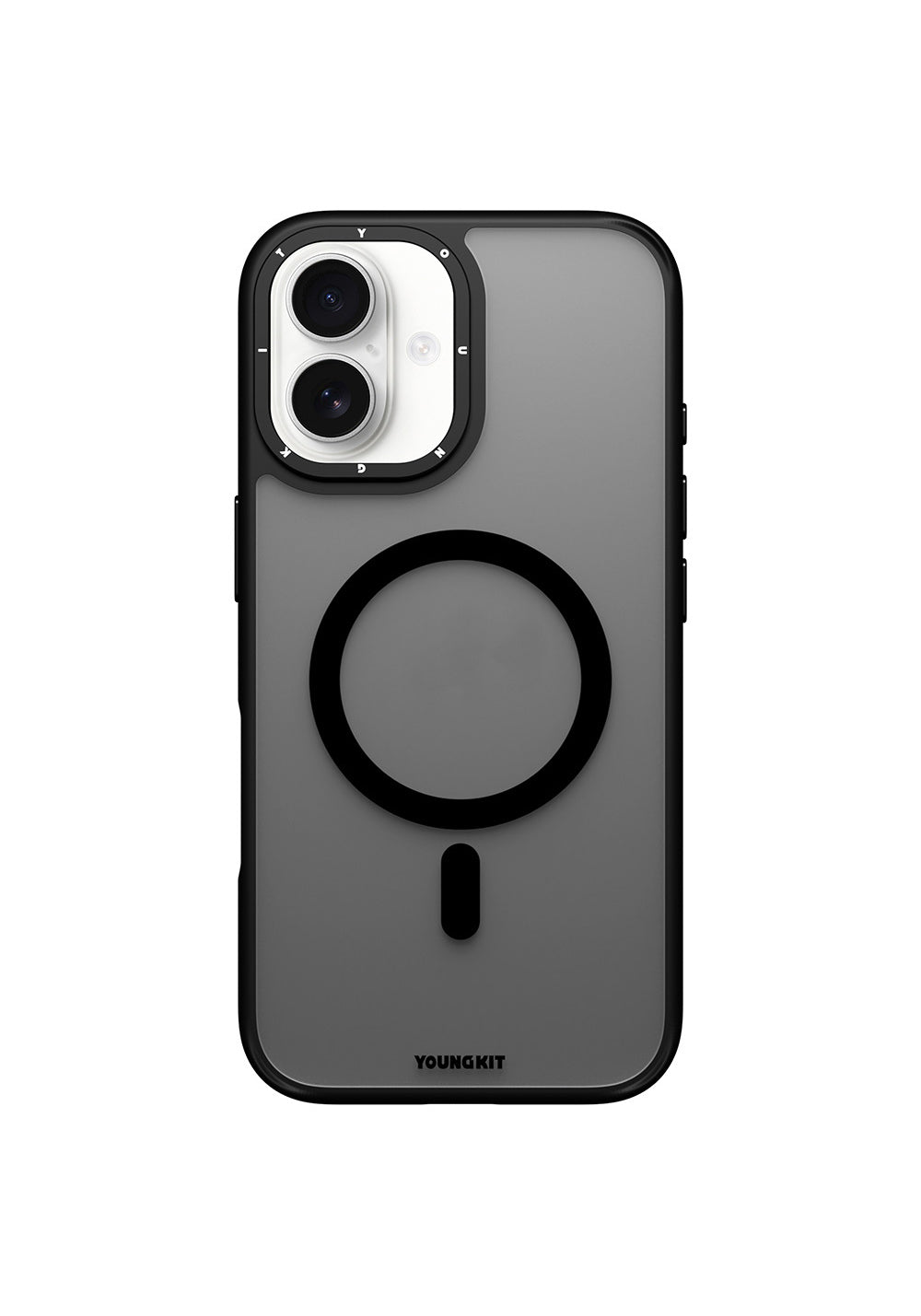Apple iPhone 16 Kılıf Manyetik Şarj Uyumlu Cam Arka Yüzey TPU Youngkit Gemstone Serisi Kapak