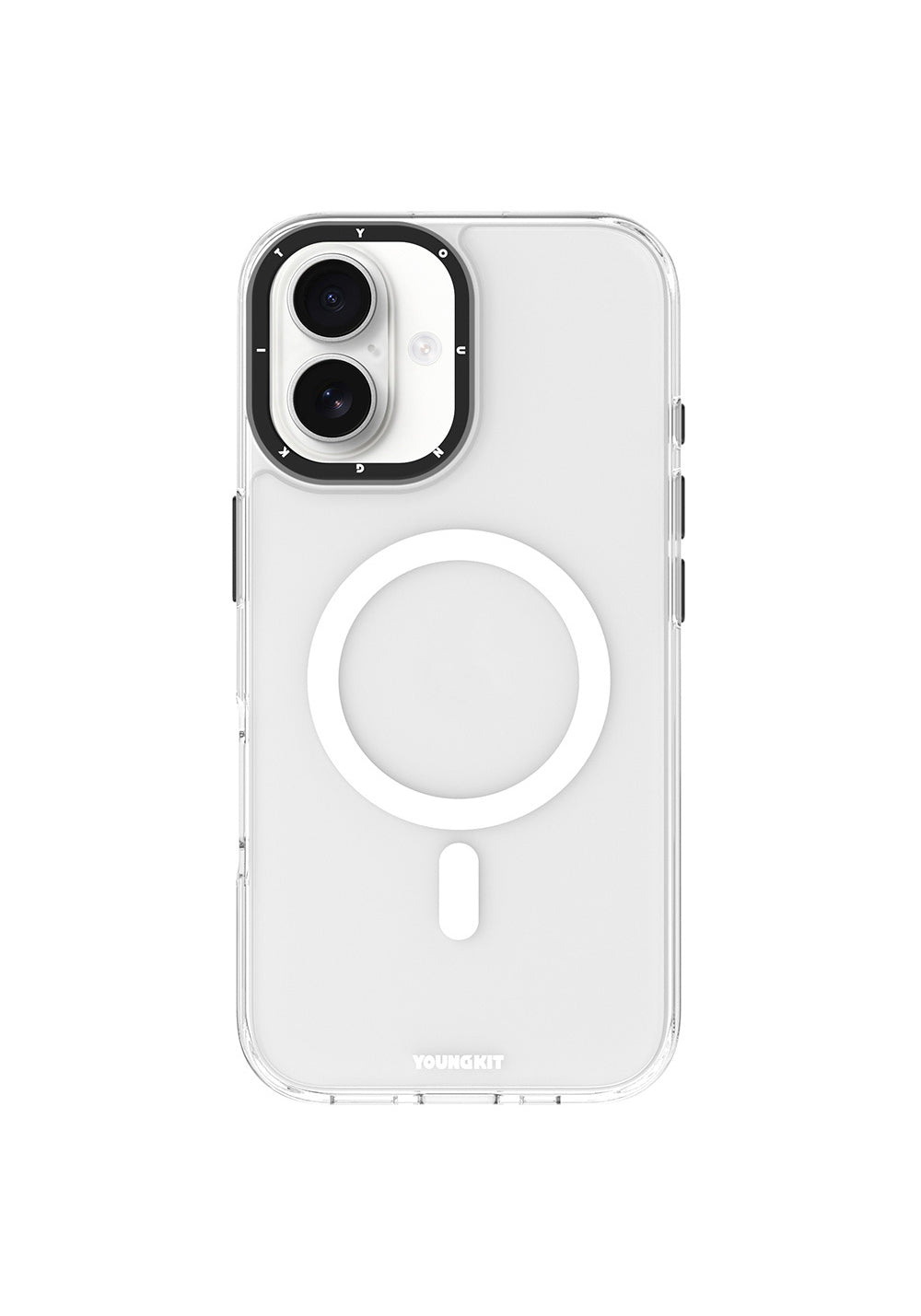 Apple iPhone 16 Kılıf Manyetik Şarj Uyumlu Cam Arka Yüzey TPU Youngkit Gemstone Serisi Kapak
