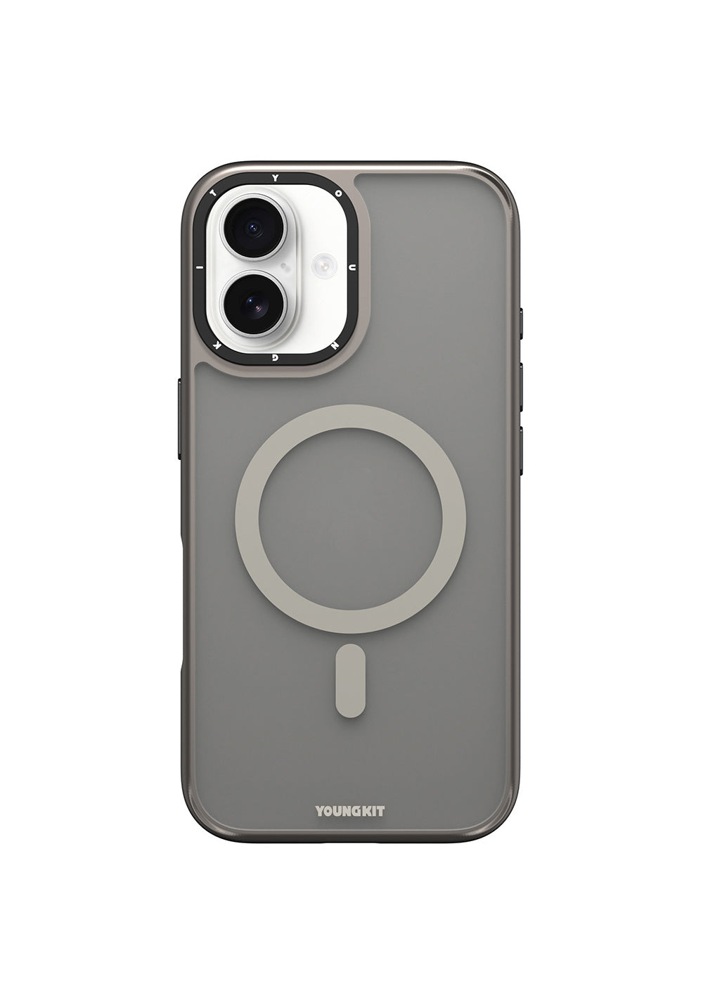 Apple iPhone 16 Kılıf Manyetik Şarj Uyumlu Cam Arka Yüzey TPU Youngkit Gemstone Serisi Kapak