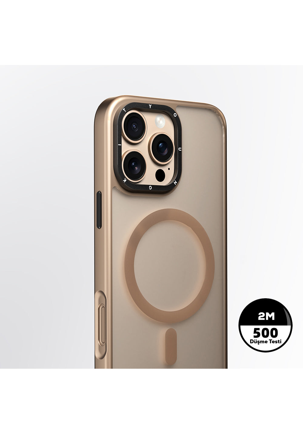 Apple iPhone 16 Pro Kılıf Manyetik Şarj Uyumlu Cam Arka Yüzey TPU Youngkit Gemstone Serisi Kapak