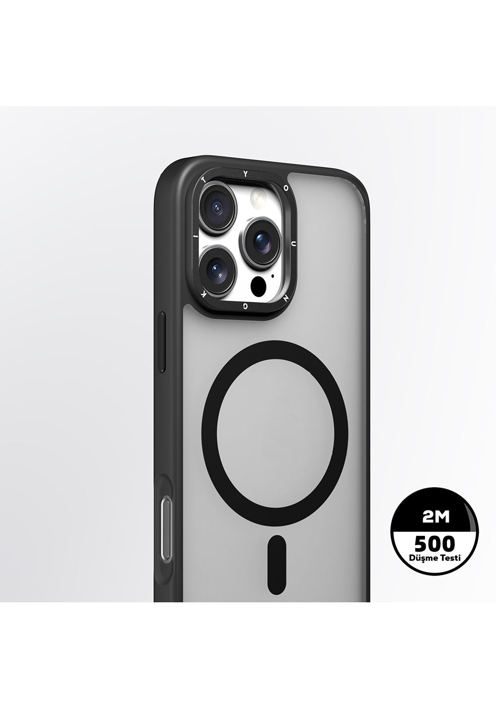 Apple iPhone 16 Pro Max Kılıf Manyetik Şarj Uyumlu Cam Arka Yüzey TPU Youngkit Gemstone Serisi Kapak