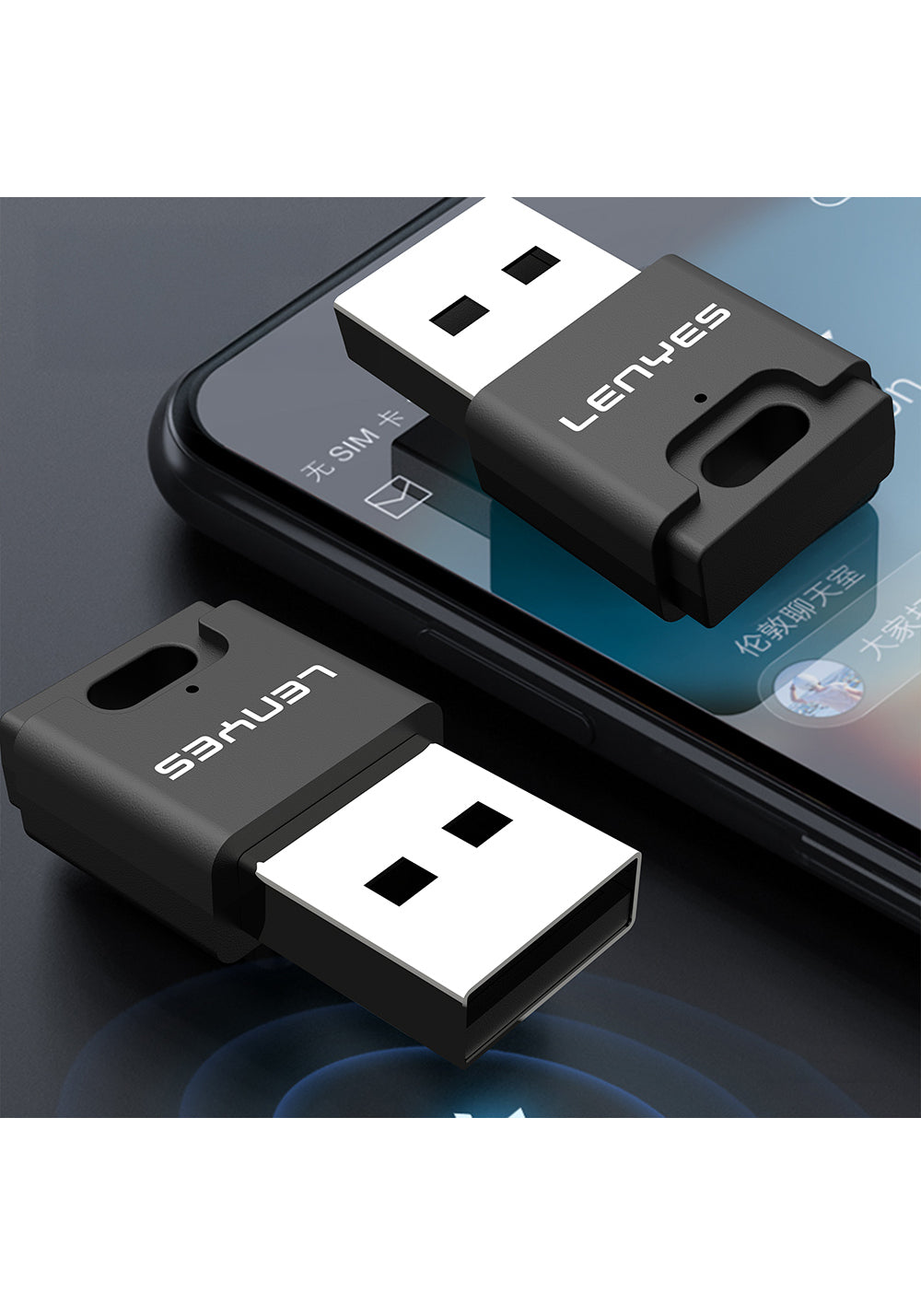 Lenyes LR203 USB Bluetooth 5.0 Wireless Transmitter Adaptör