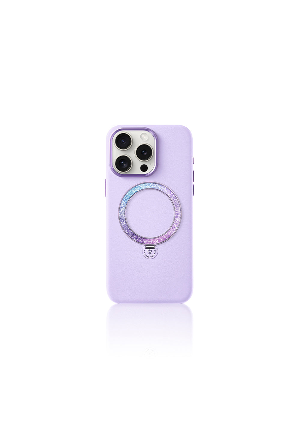 Apple iPhone 16 Pro Max Kılıf Manyetik Şarj Uyumlu Standlı Suni Deri Tasarımlı Pynana Dancing Circle Serisi Kapak