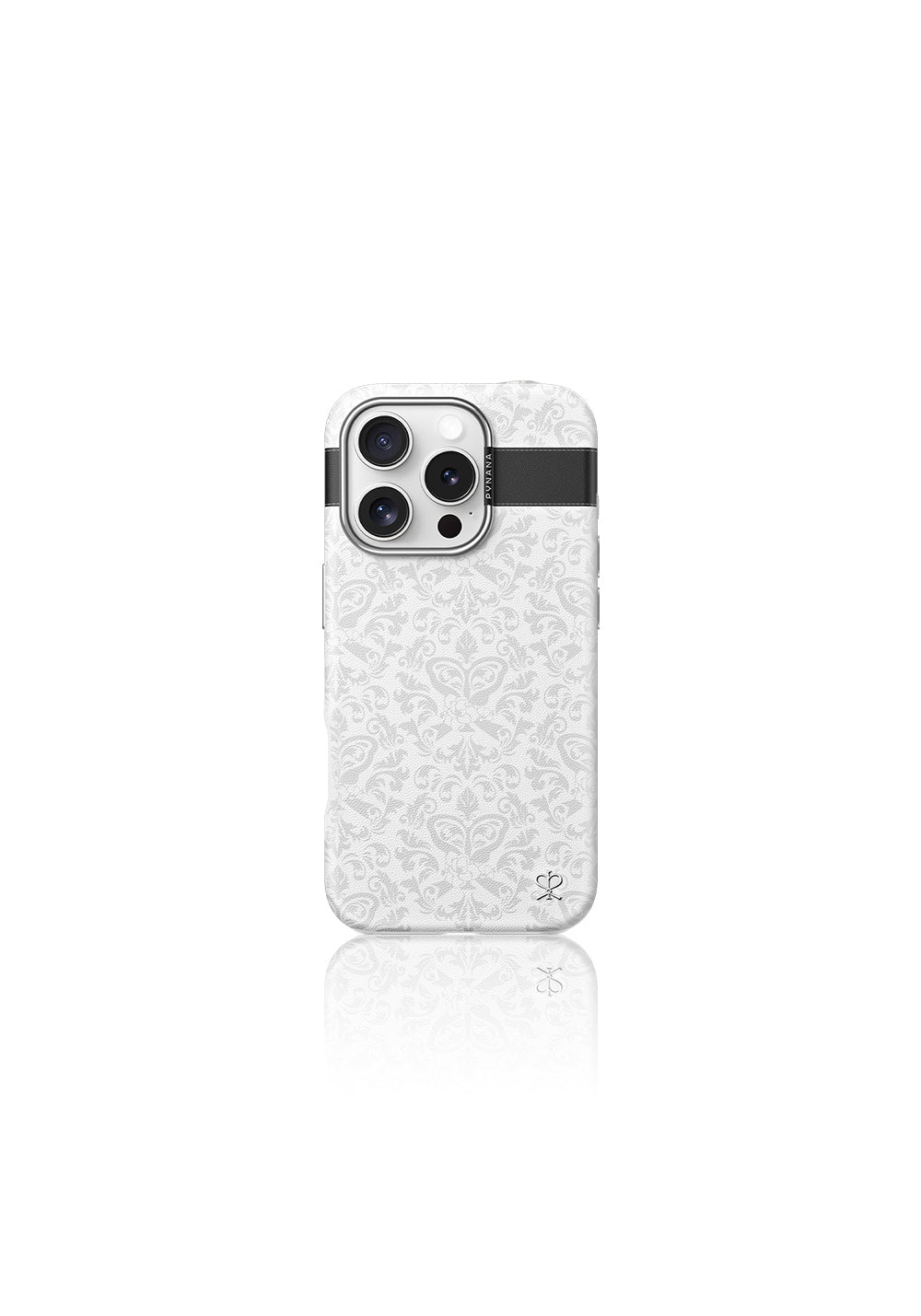 Apple iPhone 16 Pro Kılıf Manyetik Şarj Uyumlu Suni Deri Tasarımlı Desenli Pynana Print Serisi Kapak